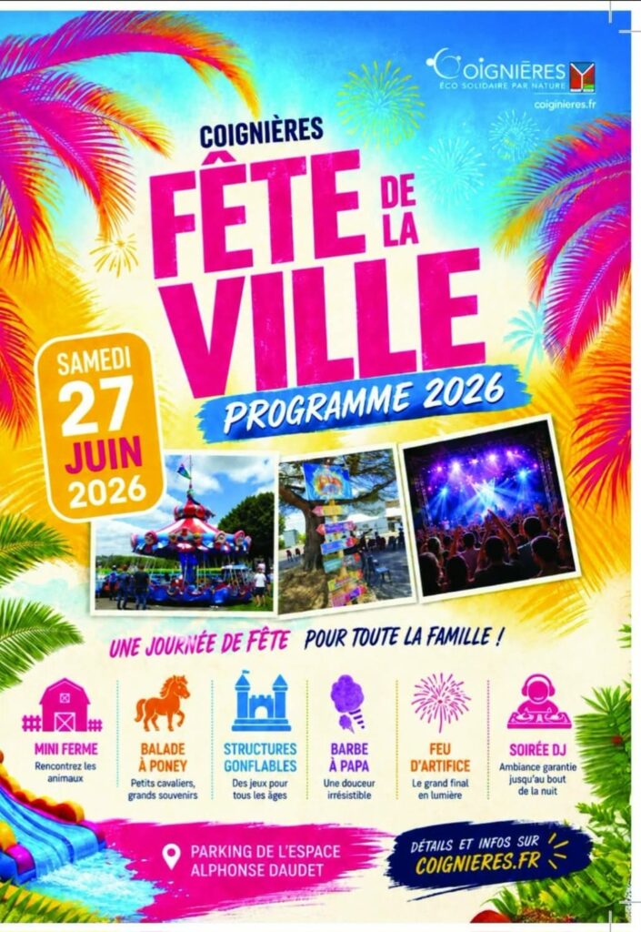 Lire la suite à propos de l’article Fête de Coignières le samedi 27 Juin 2026